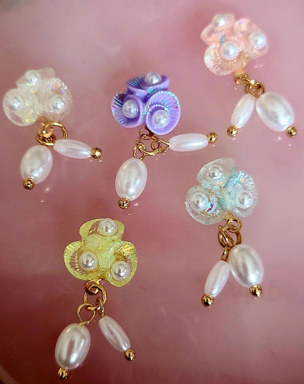 Luminous Nail Charms with Pearls - Maritza's Nails 