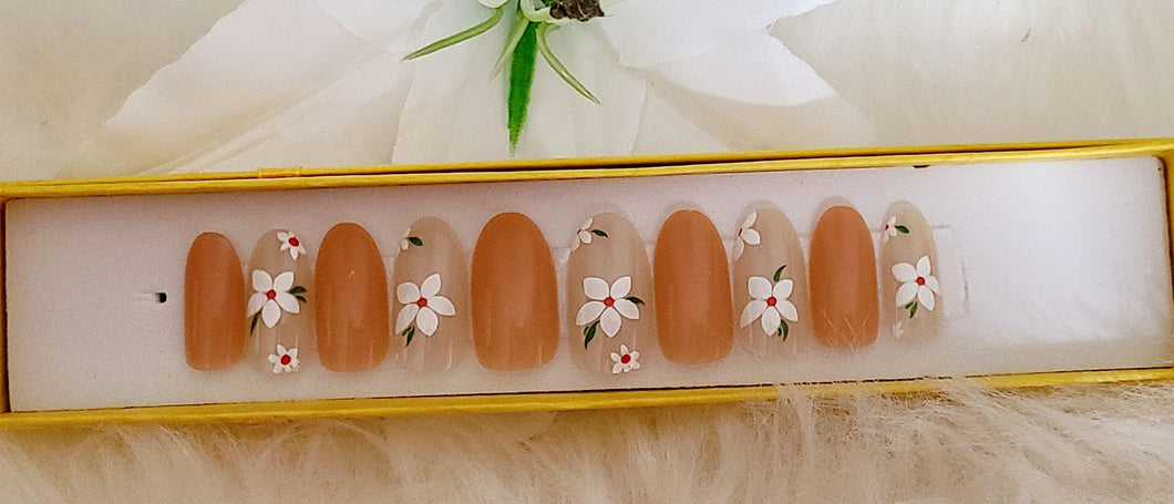 Nude Floral - Maritza's Nails 
