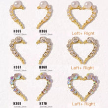 Load image into Gallery viewer, Left &amp; Right Heart Charm - Maritza&#39;s Nails 
