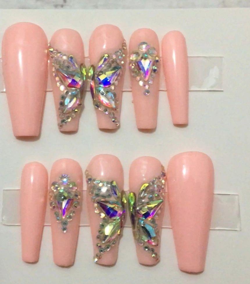Butterfly Crystal - Maritza's Nails 