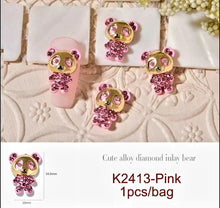 Load image into Gallery viewer, Diamond Alloy Inlay Bear - Maritza&#39;s Nails 
