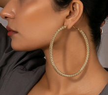 Load image into Gallery viewer, Textured Hoop Earrings

